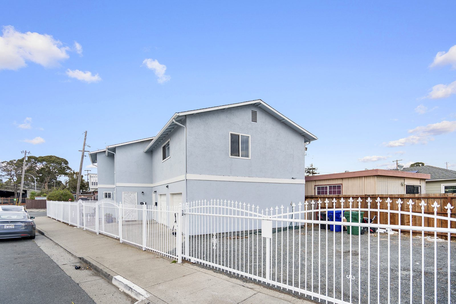 Gated parking and fence