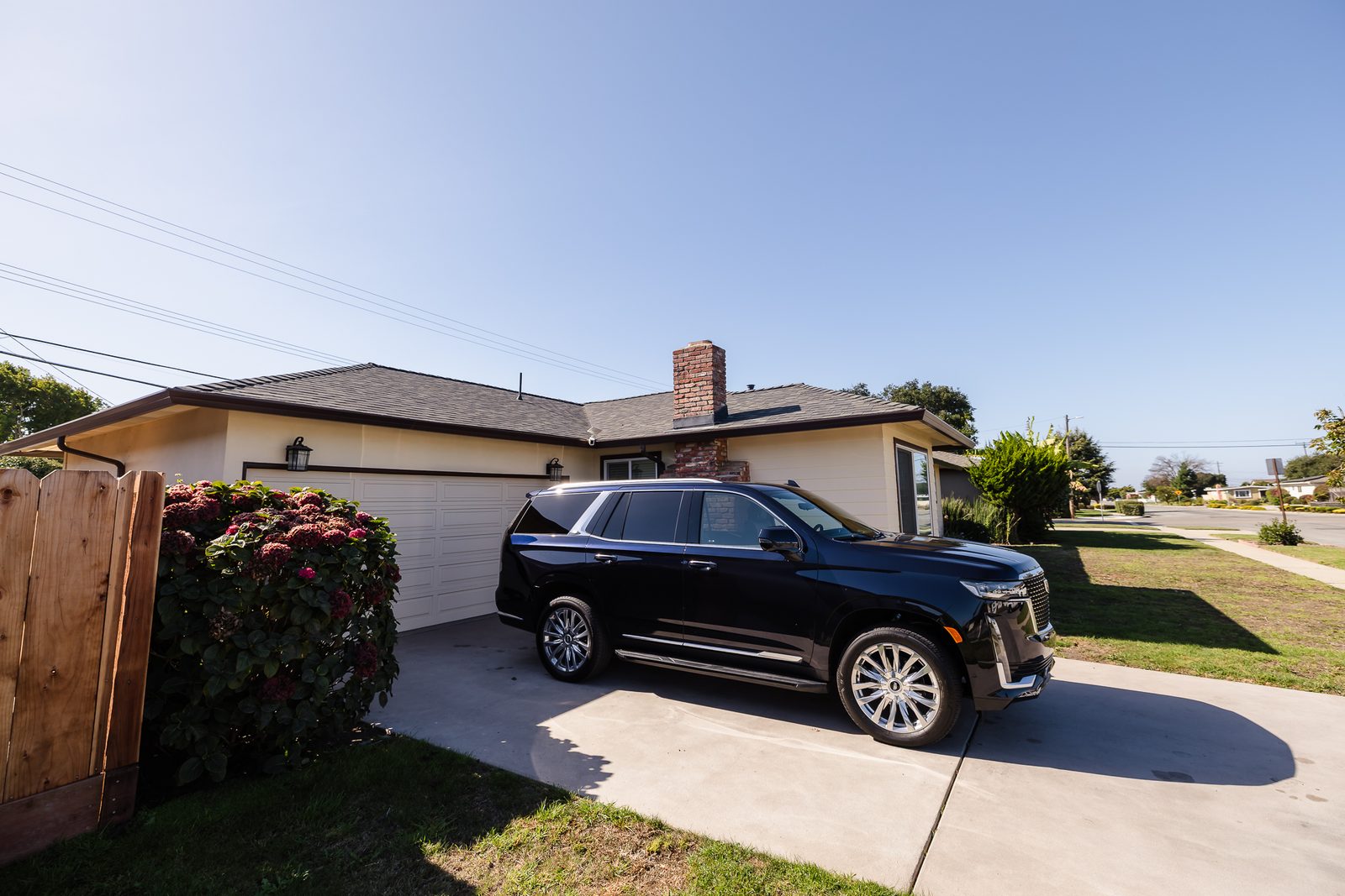 Driveway and garage