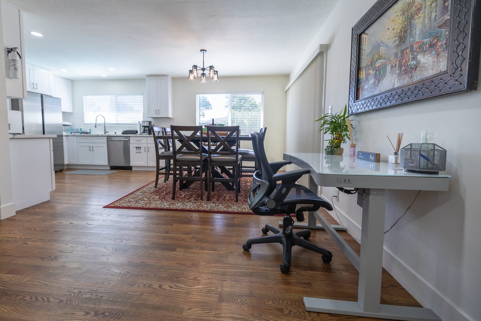 Dining area and office nook