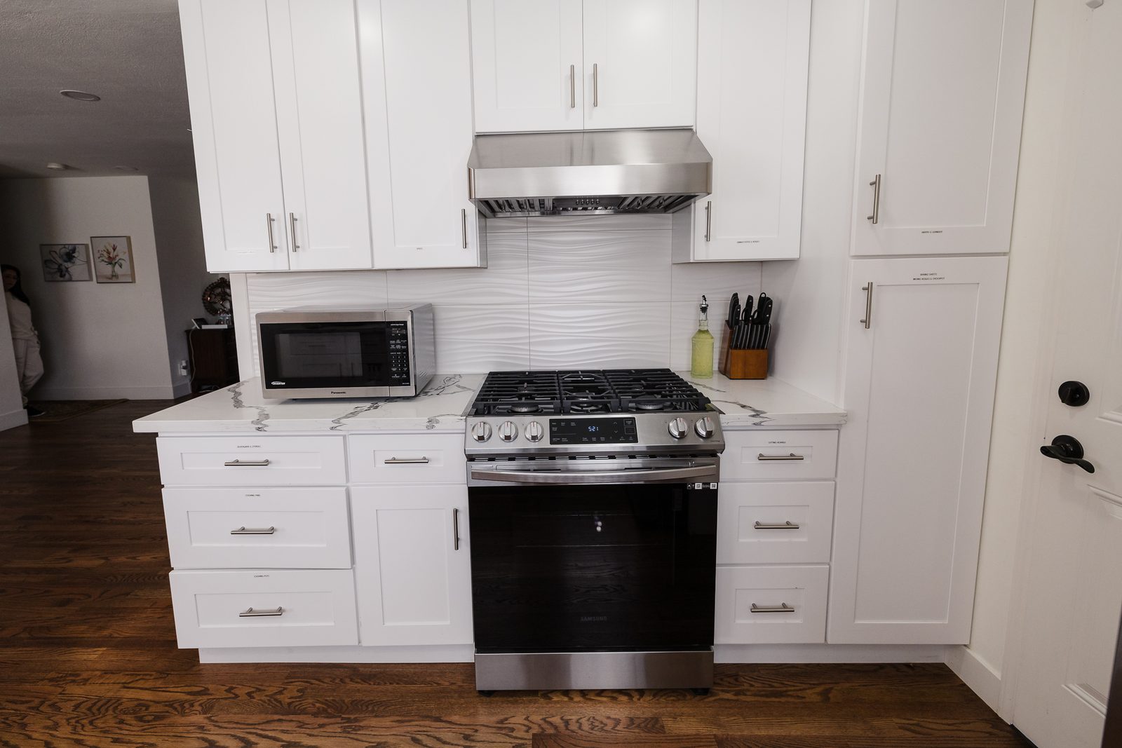 Kitchen with gas range