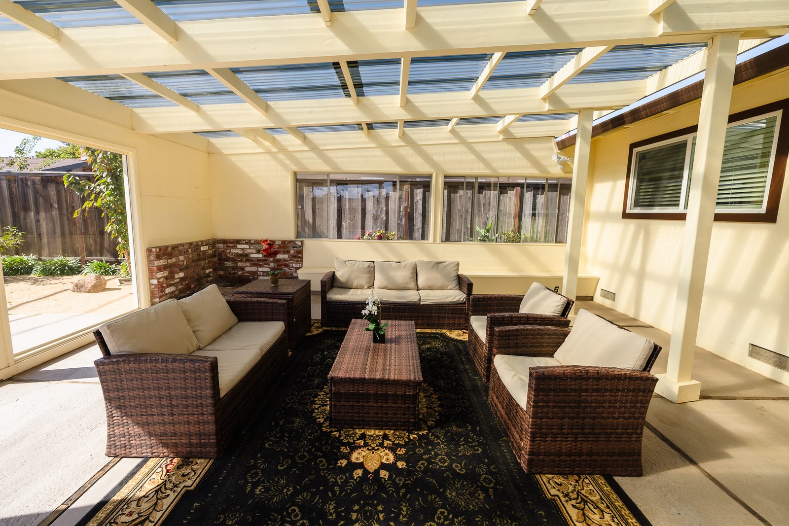 Covered patio room