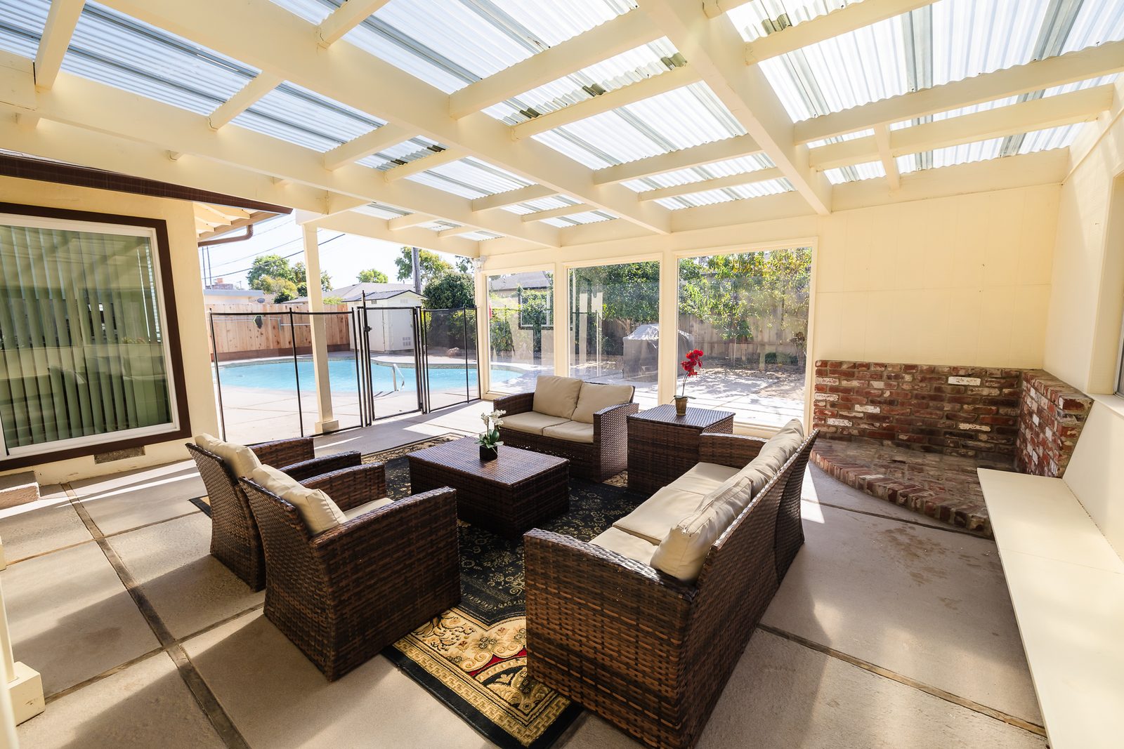Covered patio room